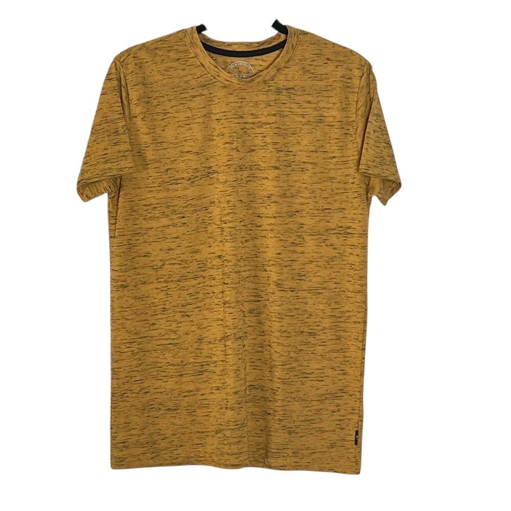 Dikotomy Premium Basics Men's Mustard Gold Marled Standard Fit T Shirt Size M